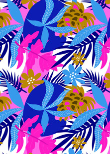 热带植物花卉图案背景