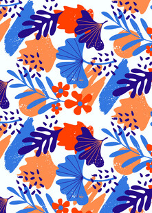 多彩手绘植物图案背景