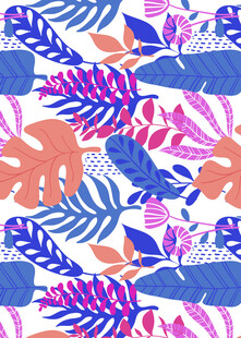 多彩海洋生物图案纹理