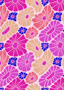 多彩花卉图案背景