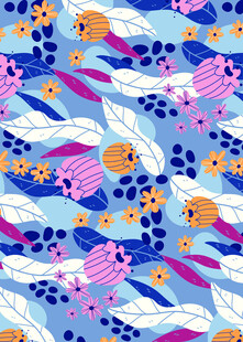 多彩海洋元素图案设计