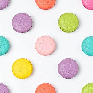 多彩马卡龙排列展示