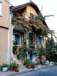 欧式风情带绿植的温馨小屋