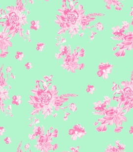 清新粉花浅绿色背景图案
