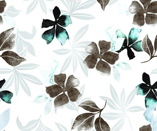 蓝棕花卉图案背景纹理