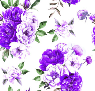 紫色花卉图案 清新雅致