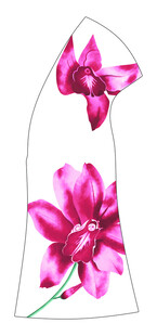 粉色花朵装饰的独特服饰