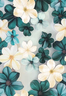 清新花卉图案背景