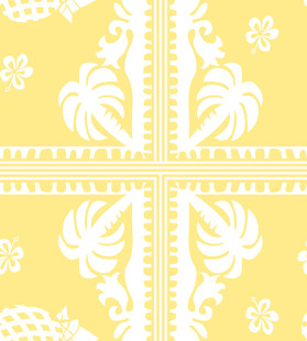 黄色复古花纹装饰图案