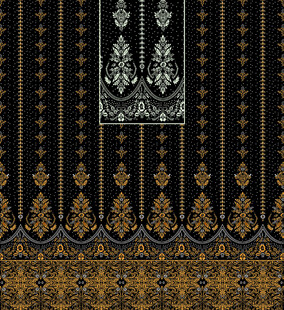 黑色底金色花纹精美图案