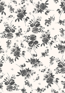 黑白花卉图案纹理背景