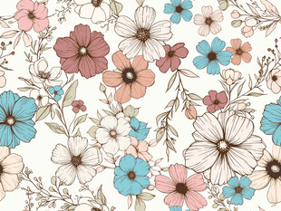 清新花卉图案背景