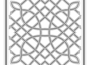 几何线条镂空花纹图案