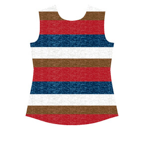 条纹背心与短裤套装