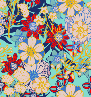 多彩花卉图案设计
