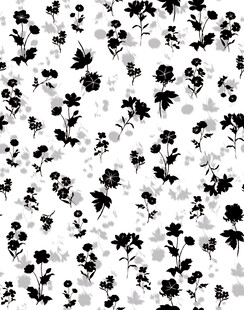 黑白花卉图案纹理背景
