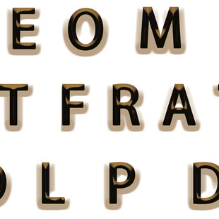 立体金属质感字母组合