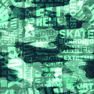 绿色滑板主题文字背景图