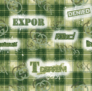 绿色背景上的文字图案