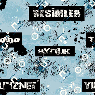 抽象图案背景上的多样文字