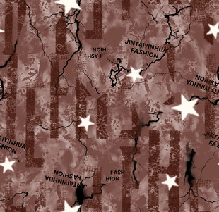 棕色底星星条纹拼接图案