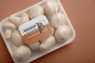 蘑菇蔬菜包装盒样机