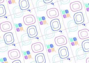 多彩几何图案无缝背景图