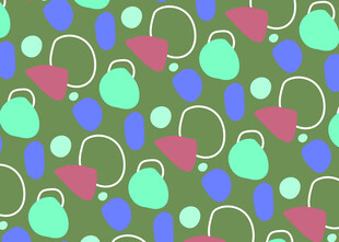 多彩卡通图案背景纹理