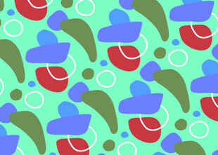 清新几何图案背景设计