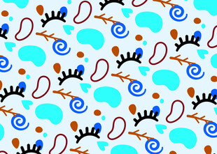 多彩抽象图案无缝背景