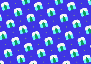 蓝色背景的帐篷图案