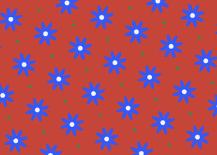 红色底蓝色圆点图案背景