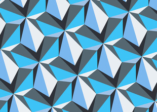 蓝白几何立体图案背景