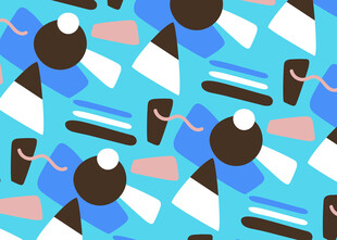 几何图案构成的多彩背景