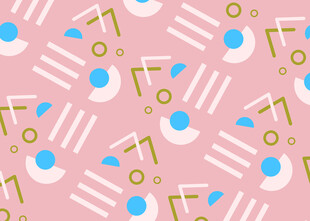 粉色背景音乐元素图案