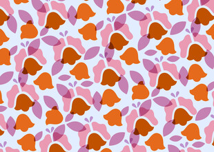 多彩心形图案背景纹理