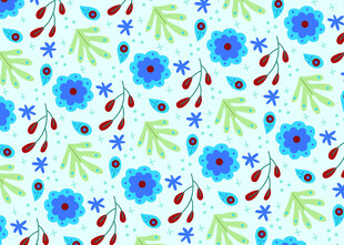 清新花卉图案背景