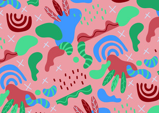 多彩抽象手绘图案纹理