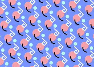 粉色大象几何图案背景设计