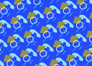 蓝色背景的卡通图案纹理