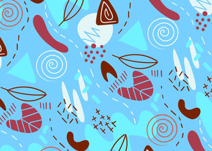 蓝色底抽象图案装饰设计