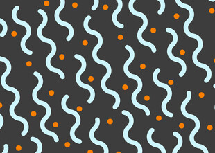 波浪线条与圆点图案背景