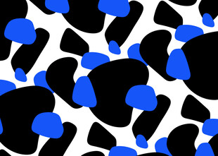 蓝黑抽象斑点图案背景