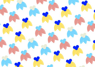 可爱动物爱心图案背景