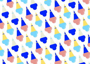 多彩三角几何图案背景