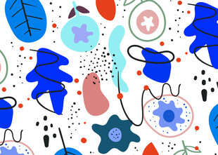 抽象多彩几何图案插画