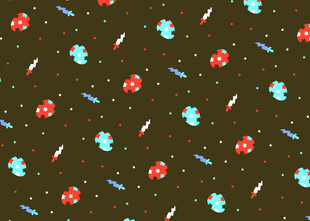 太空元素无缝图案背景