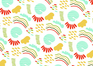 多彩热带风图案背景