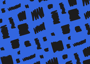 蓝色涂鸦风几何图案背景