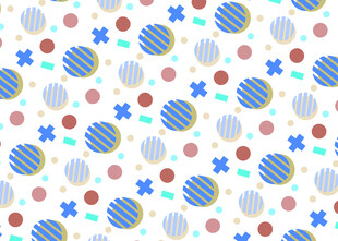 多彩几何图案无缝背景图